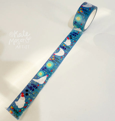 Kate Mason Artist - Chickens & Flowers Washi Tape