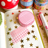 Pink Heart Plaid Washi Tape