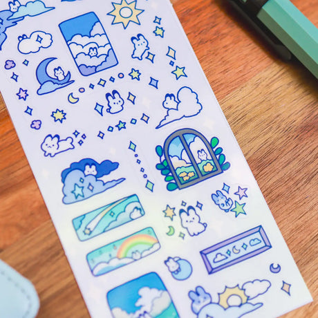 Thousand Skies - Cloudy Bunnies Clear Sticker Sheet