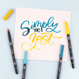 Dual Brush Pen Art Markers, Lemon Squeezy, 6-Pack
