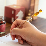 Brown Tabby Nyanko(Cat) Glass Dip Pen