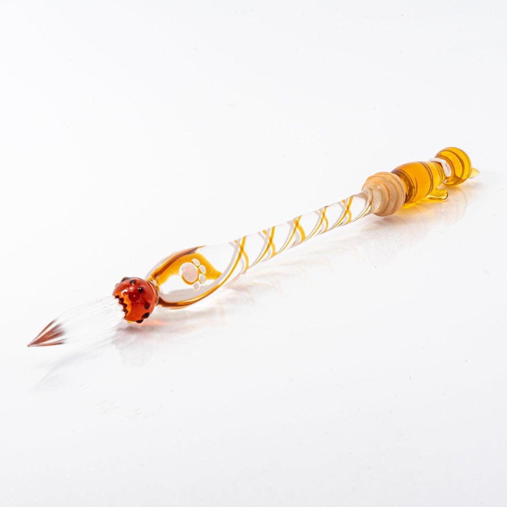 Brown Tabby Nyanko(Cat) Glass Dip Pen
