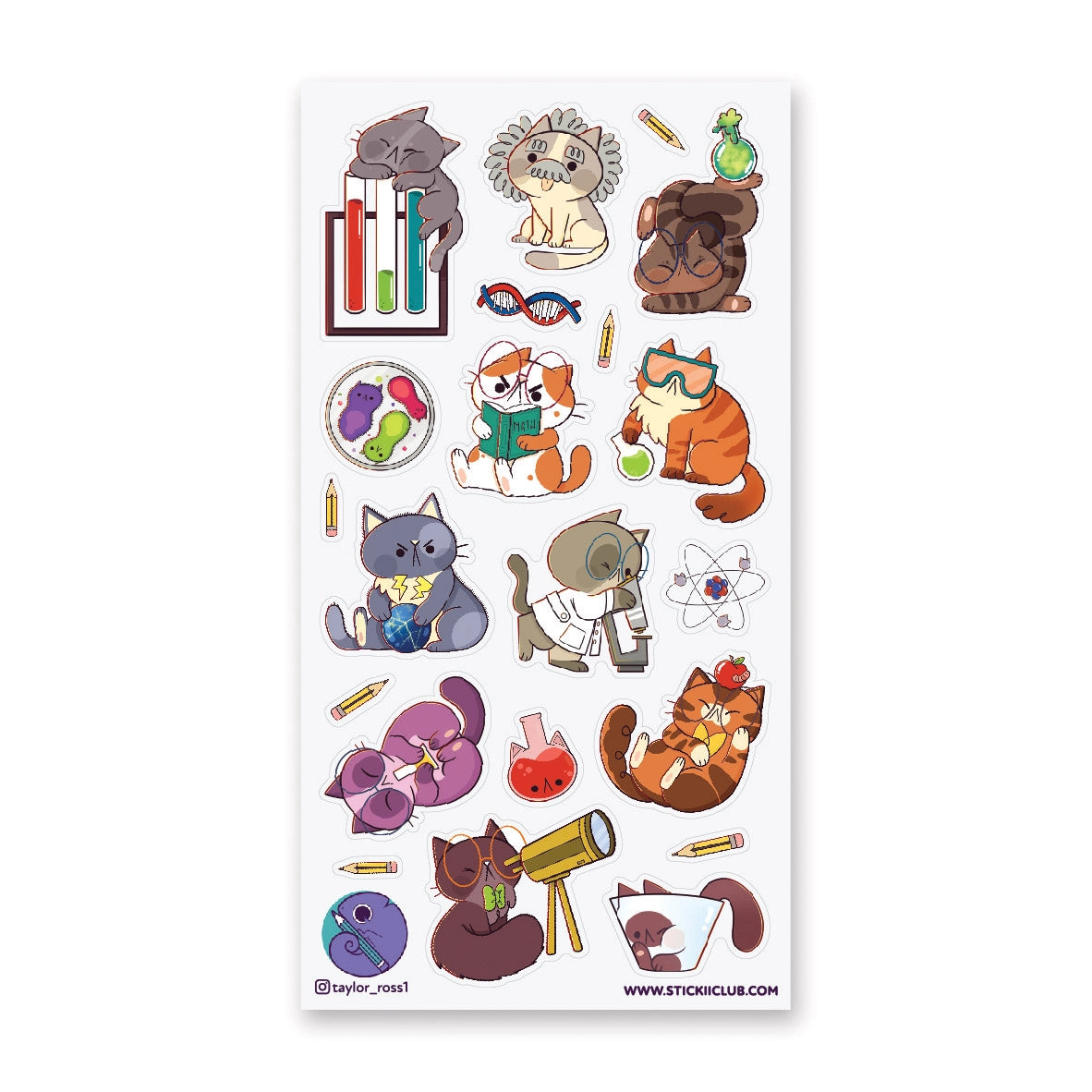 STICKII - Lab Cats Sticker Sheet