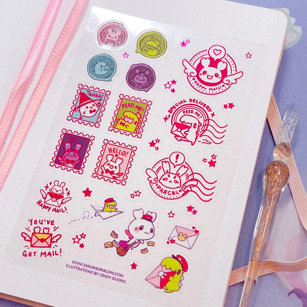 Sakuradragon Tiny Rpg Mail Clear Sticker Sheet