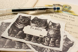 Three Cats Bookplate Sticker