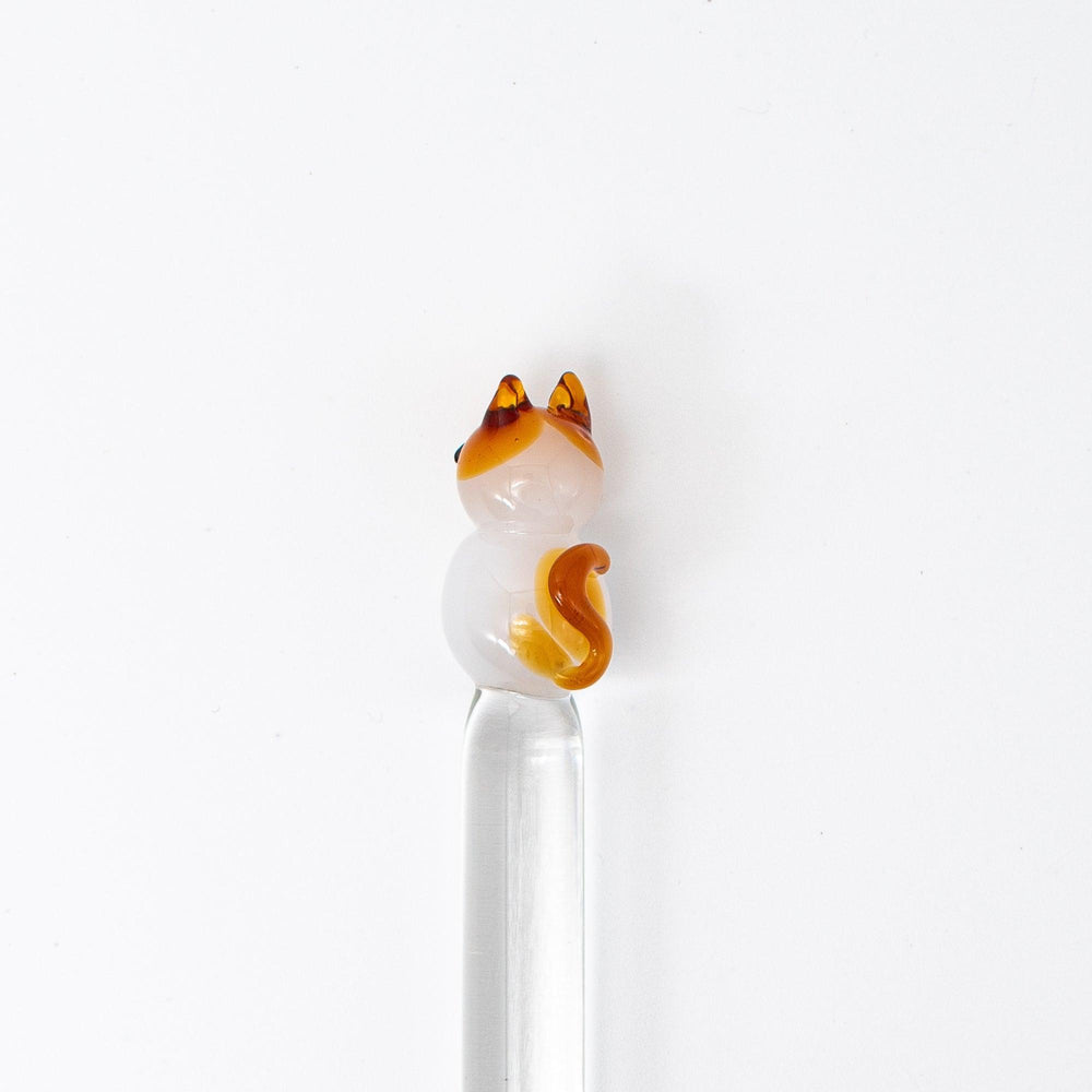 Cat Perch Glass Dip Pen