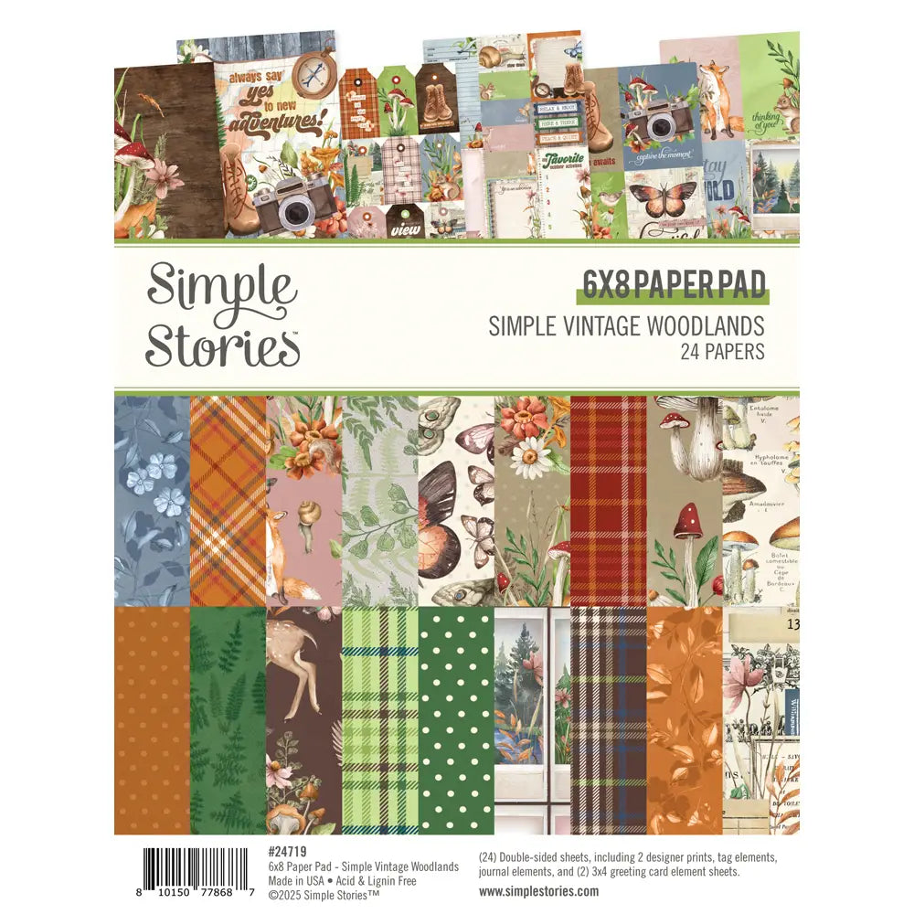 Simple Vintage Woodlands 6x8 Pad with 24 Double-Sided Sheets