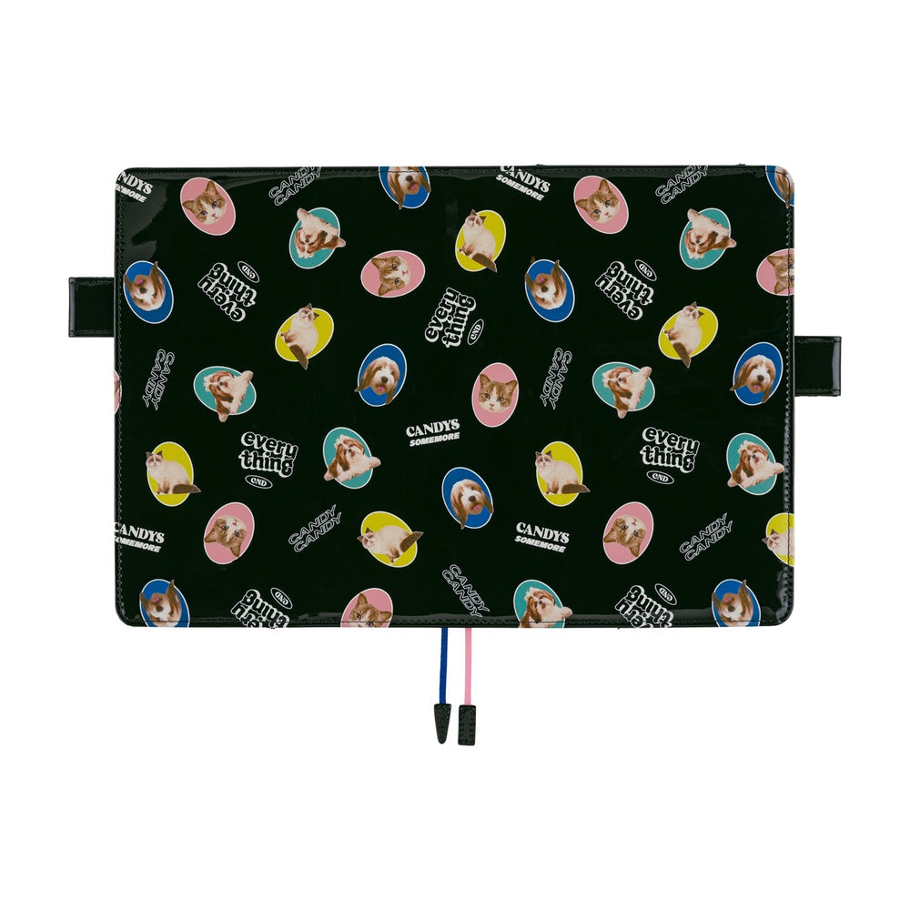 Hobonichi Techo 2026 Cousin A5 Book & Cover - Candy Stripper: Random Dog & Cat (Black) [JPN/A5/April Start]