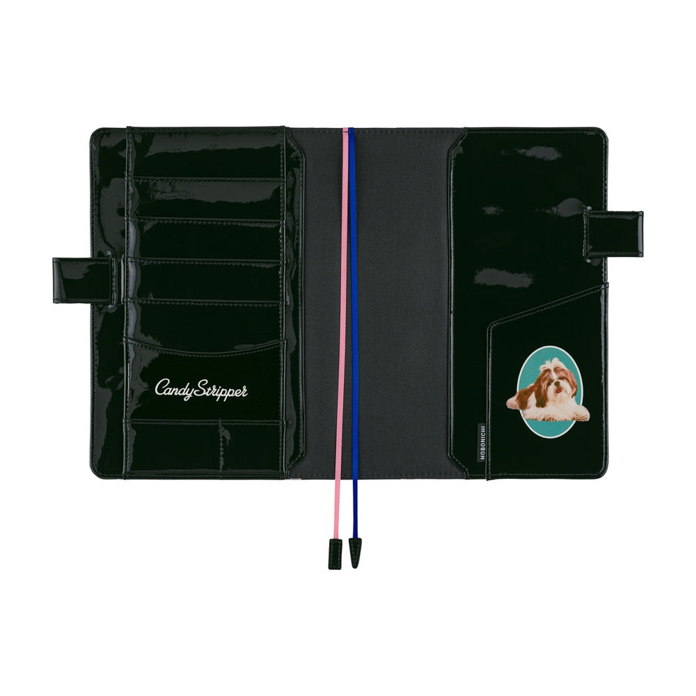 Hobonichi Techo 2026 Cousin A5 Book & Cover - Candy Stripper: Random Dog & Cat (Black) [JPN/A5/April Start]