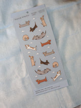 There, up in the sky! Dachshunds everywhere!

Kiss cut PET sticker sheet

Includes 1 sheet 7.5" x 3.5"