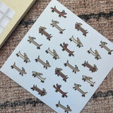 Ice skating sausages everywhere!

Includes 1 sticker sheet

Measurements: 10 cm x 10 cm