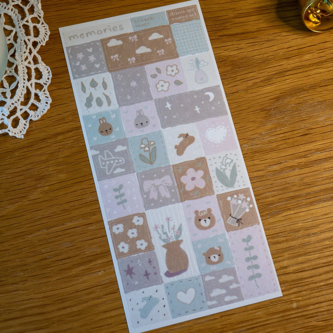 Memories of you ♡ Miss you dearly and I see reminders of you regularly.

Kiss cut washi sticker sheet

Includes 1 sheet 7.5" x 3.5"