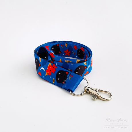 Meow Amor Creative - Midnight Cat Lanyard