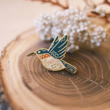 Hummingbird (Green) Enamel Pin
