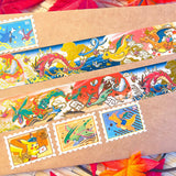 Pegushi Washi Tape - Gold Foil Dragon
25mm x 5m long washi tape
Peggy is an illustrator, designer and Background Painter in TV animation specializing in vibrant colorful drawings and gold foil. Her work is inspired by Chinese folklore imagery she grew up with and wishes to spread her interpretation of her culture. She also has a great fondness for the ocean and all marine life, and hope to spread the love for all water dwelling creatures.