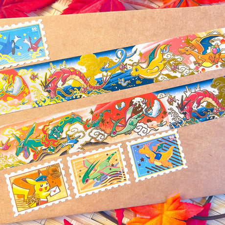 Pegushi Washi Tape - Gold Foil Dragon
25mm x 5m long washi tape
Peggy is an illustrator, designer and Background Painter in TV animation specializing in vibrant colorful drawings and gold foil. Her work is inspired by Chinese folklore imagery she grew up with and wishes to spread her interpretation of her culture. She also has a great fondness for the ocean and all marine life, and hope to spread the love for all water dwelling creatures.
