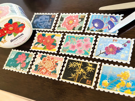 Pegushi Washi Tape - Botanical Stamp