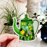 Forest & Fauna Paper Co. Vinyl Sticker - Green Teapot