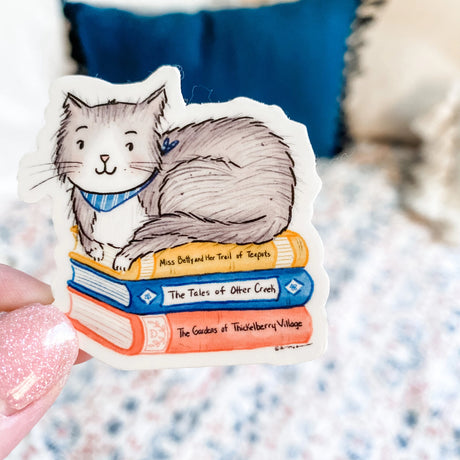 Forest & Fauna Paper Co. Vinyl Sticker - Book Lover Cat