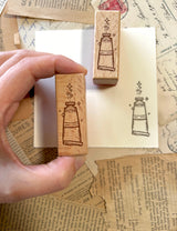 The Creeping Moon - Paint Tube Rubber Stamp