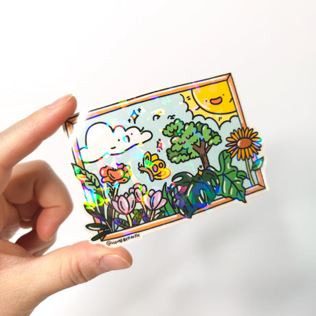 Shine Bright Plant Window Vinyl Sticker