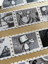 Jon Turner Illustration - Robot Stamps Washi Tape - Landscape Format