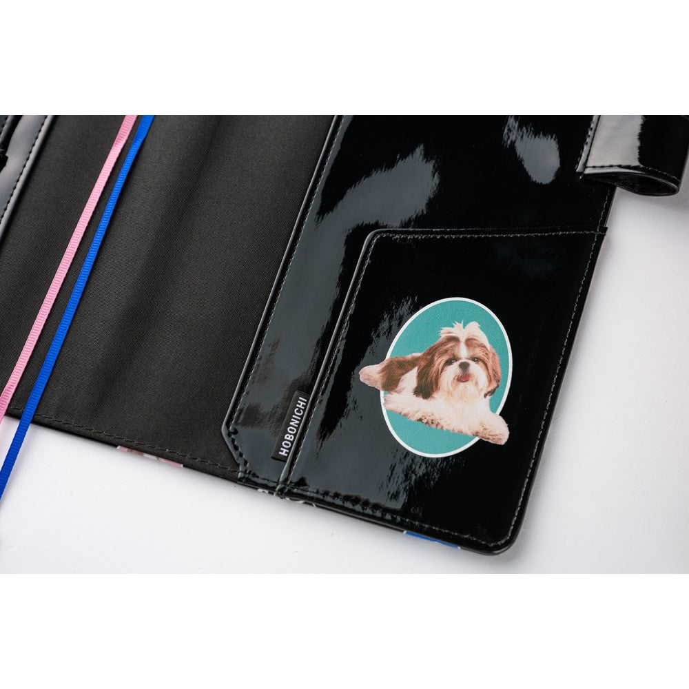 Hobonichi Techo 2026 Cousin A5 Book & Cover - Candy Stripper: Random Dog & Cat (Black) [JPN/A5/April Start]