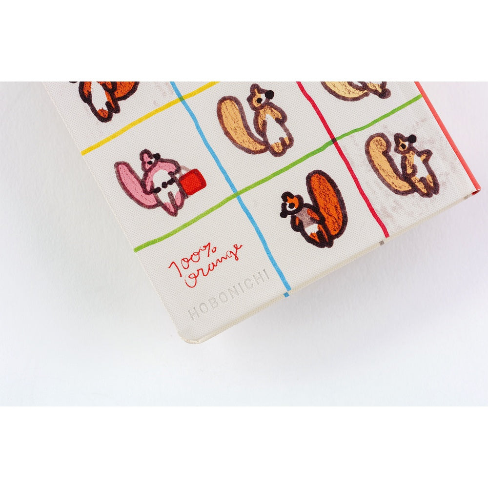 Hobonichi 2026 Weeks 100%ORANGE: Squirrel’s Moving Day [JPN/Tall & Slim/April Start]