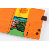 Hobonichi Techo 2026 Cousin A5 Book & Cover - 100%ORANGE: Where’s the Squirrel Going [JPN/A5/April Start]