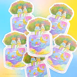 Tiny Worlds + Cats: Space Vinyl Sticker