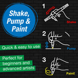 Faber-Castell Black Edition Shake & Paint Markers - Classic 6ct