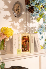 Floral Corner DIY Book Nook Kit with Dust Cover