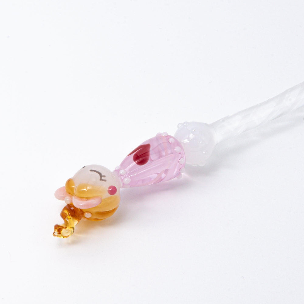Fashionable Lady Lovery-Chan Glass Dip Pen Heart Pattern