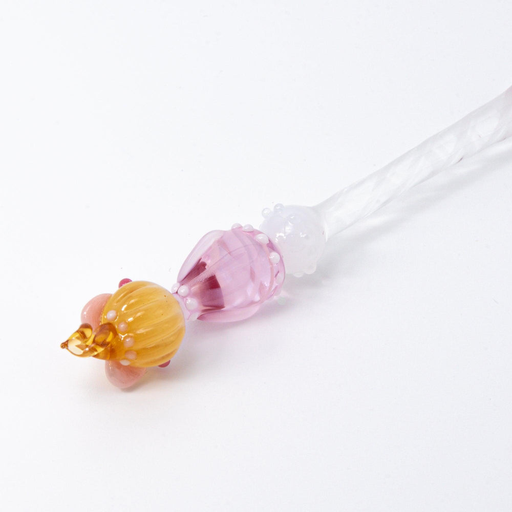 Fashionable Lady Lovery-Chan Glass Dip Pen Heart Pattern