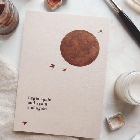 Anna Cosma Postcard - Begin Again