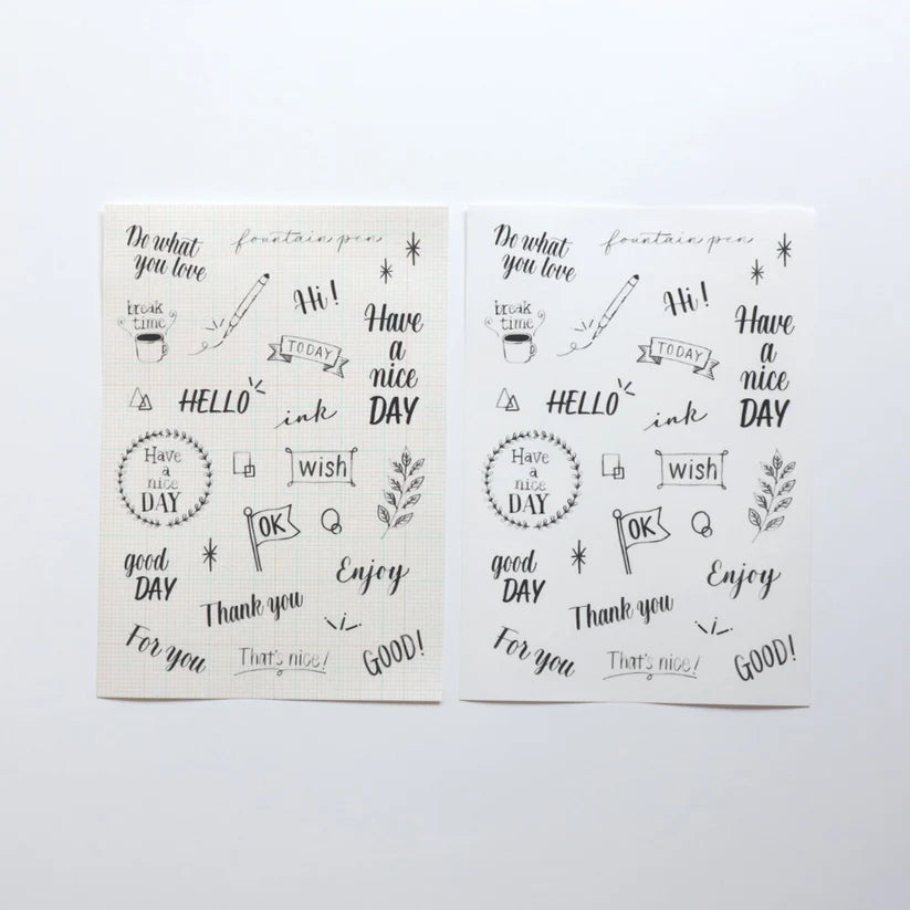 Hand Lettering Sticker Sheet by forme.

The handwriting of popular hand lettering writer Bechori has been made into a masking sticker!