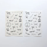 Hand Lettering Sticker Sheet by forme.

The handwriting of popular hand lettering writer Bechori has been made into a masking sticker!