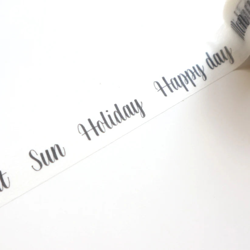 Bechori - Monochrome Days of the Week Washi Tape
