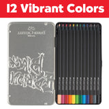 Faber-Castell Black Edition Colored Pencils - Tin of 12