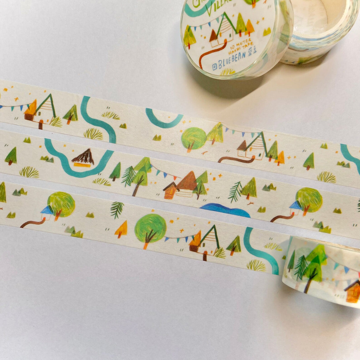 BlueBean Green Village Washi Tape