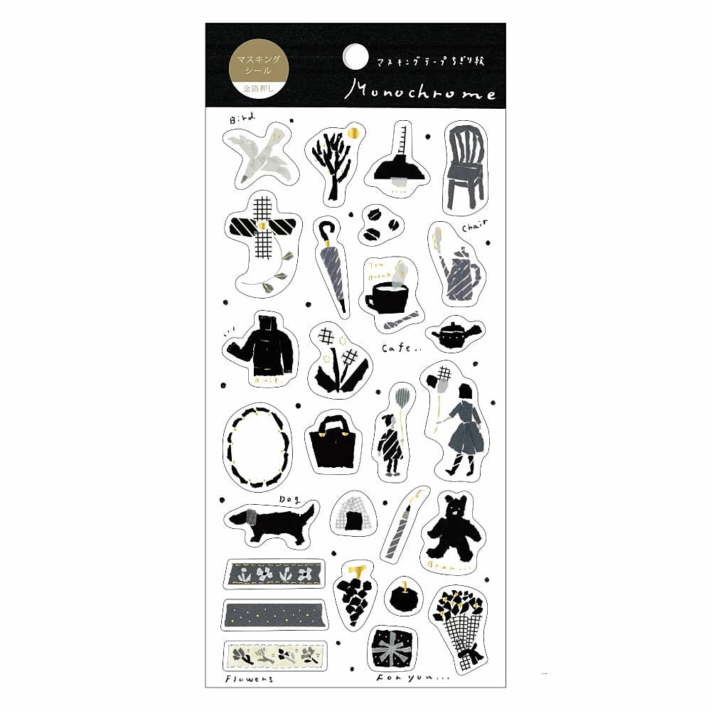 Saien x Miki Tamura Sticker Sheet - Monochrome