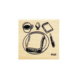 Morning Set Rubber Stamp