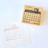 Calendar Tiger Cat Rubber Stamp