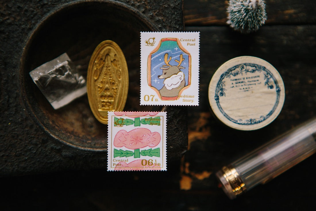OURS Studio Bedtime Story Stamp Style Sticker