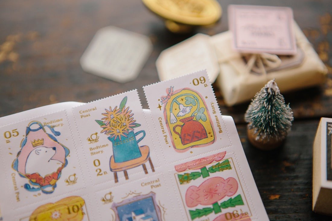 OURS Studio Bedtime Story Stamp Style Sticker