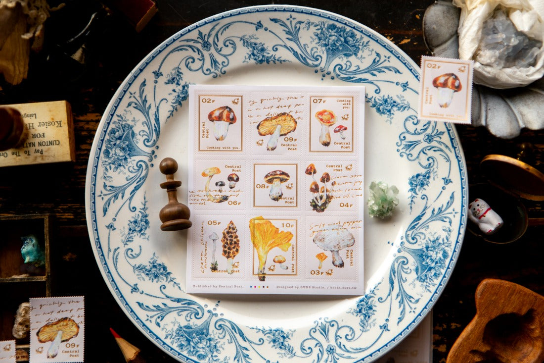OURS Studio Mushroom Recipe Stamp Sticker