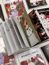 jb0xtchi Postcard Set - Creatures of Wonderland 2

The Creatures of Wonderland 2 Postcard Set includes 20 postcards featuring artwork illustrated by jb0xtchi (Jessica Ng). jb0xtchi creates stationary and small trinkets from whimsical ideas in the form of painting using ink, watercolor, and gouache.

6in x 4in postcards
20 different designs
All artwork done by Jessica Ng
