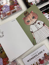 jb0xtchi Postcard Set - Creatures of Wonderland 2

The Creatures of Wonderland 2 Postcard Set includes 20 postcards featuring artwork illustrated by jb0xtchi (Jessica Ng). jb0xtchi creates stationary and small trinkets from whimsical ideas in the form of painting using ink, watercolor, and gouache.

6in x 4in postcards
20 different designs
All artwork done by Jessica Ng