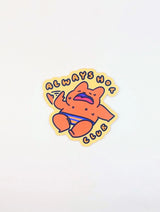 Featuring a cool cat lounging back, fanning itself with a look of exhaustion, this sticker is for those who know that feeling hot is just a lifestyle. Made from waterproof vinyl, it’s perfect for water bottles, laptops, or planners—wherever you need a reminder that being "always hot" is more than a temperature, it’s an attitude.