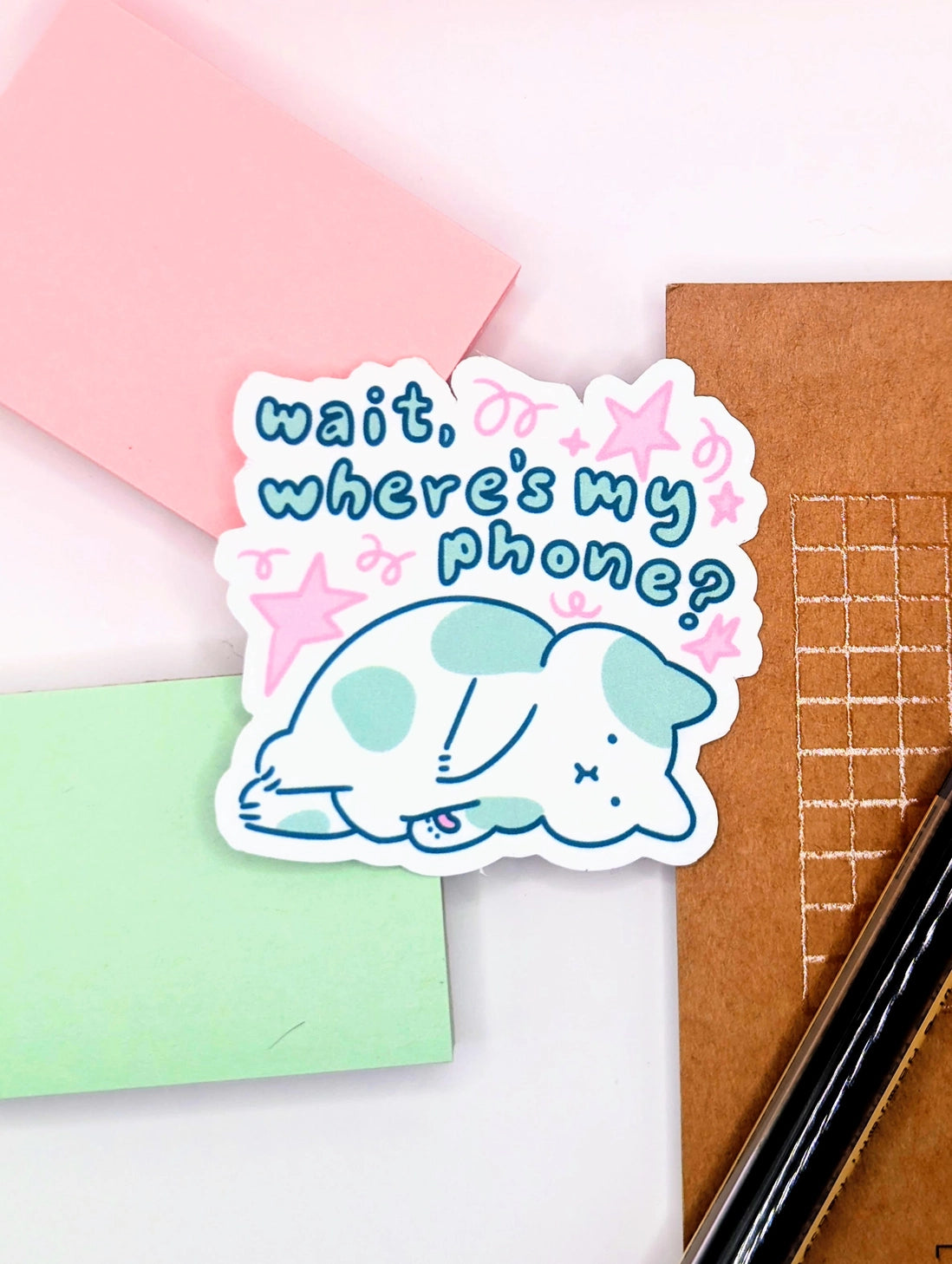 Ideal for your laptop, water bottle, or journal, this sticker is a humorous nod to our modern-day struggles. Made from durable, weather-resistant vinyl, it’s the perfect way to add a touch of relatable humor to your everyday items.